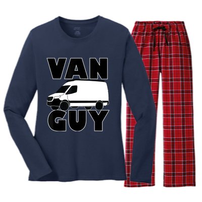 Van Guy Women's Long Sleeve Flannel Pajama Set 