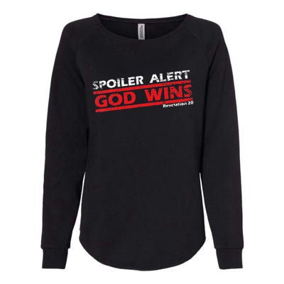 Vintage God Wins Spoller God Wins Christian Faith Womens California Wash Sweatshirt