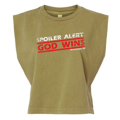 Vintage God Wins Spoller God Wins Christian Faith Garment-Dyed Women's Muscle Tee