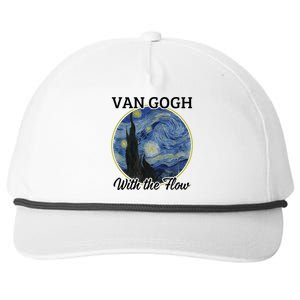 Van Gogh With The Flow Funny Artist Pun Humor Snapback Five-Panel Rope Hat