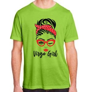 Virgo Girl Wink Eye Woman Face Wink Eyes Lady Adult ChromaSoft Performance T-Shirt