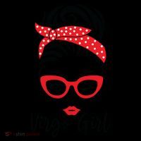 Virgo Girl Wink Eye Woman Face Wink Eyes Lady Premium T-Shirt