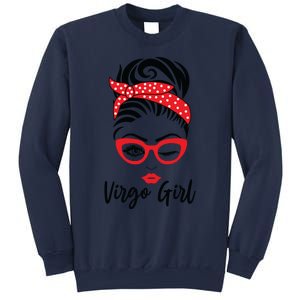 Virgo Girl Wink Eye Woman Face Wink Eyes Lady Sweatshirt