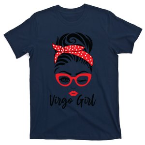 Virgo Girl Wink Eye Woman Face Wink Eyes Lady T-Shirt