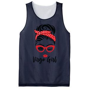 Virgo Girl Wink Eye Woman Face Wink Eyes Lady Mesh Reversible Basketball Jersey Tank