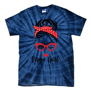 Virgo Girl Wink Eye Woman Face Wink Eyes Lady Tie-Dye T-Shirt