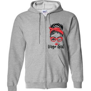 Virgo Girl Wink Eye Woman Face Wink Eyes Lady Full Zip Hoodie