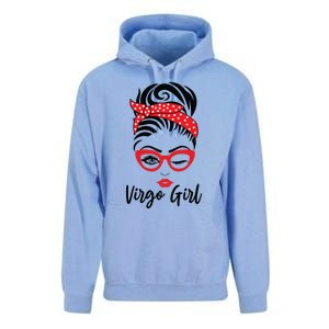 Virgo Girl Wink Eye Woman Face Wink Eyes Lady Unisex Surf Hoodie