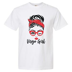 Virgo Girl Wink Eye Woman Face Wink Eyes Lady Garment-Dyed Heavyweight T-Shirt