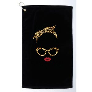 Virgo Girl Woman Face Leopard Bandana Wink Eye Platinum Collection Golf Towel