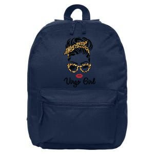 Virgo Girl Woman Face Leopard Bandana Wink Eye 16 in Basic Backpack