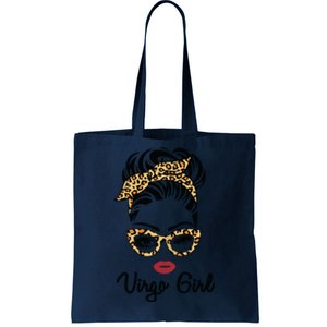 Virgo Girl Woman Face Leopard Bandana Wink Eye Tote Bag