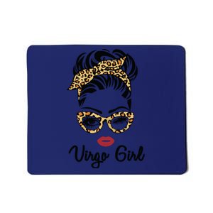 Virgo Girl Woman Face Leopard Bandana Wink Eye Mousepad