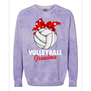 Volleyball Grandma Women Colorblast Crewneck Sweatshirt