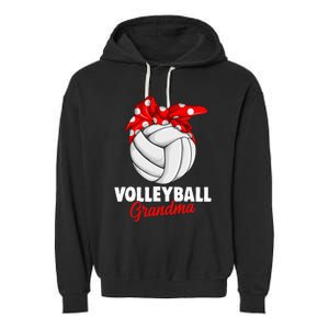 Volleyball Grandma Women Garment-Dyed Fleece Hoodie