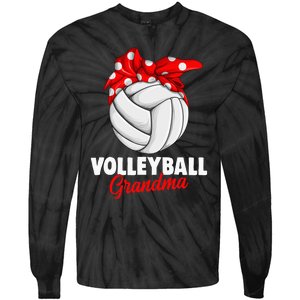 Volleyball Grandma Women Tie-Dye Long Sleeve Shirt