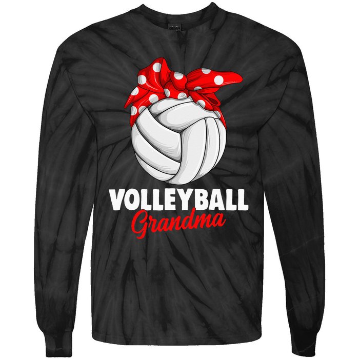 Volleyball Grandma Women Tie-Dye Long Sleeve Shirt