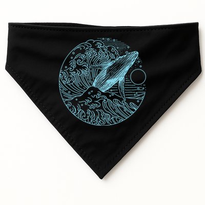 Vintage Great Wave Leaping Humpback Whale USA-Made Doggie Bandana