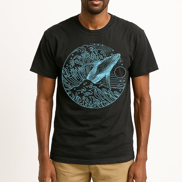 Vintage Great Wave Leaping Humpback Whale Tall T-Shirt