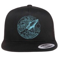 Vintage Great Wave Leaping Humpback Whale Flatbill Hat