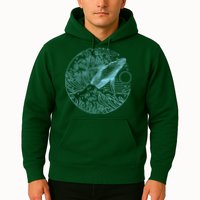 Vintage Great Wave Leaping Humpback Whale Hoodie