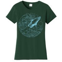 Vintage Great Wave Leaping Humpback Whale Women's T-Shirt