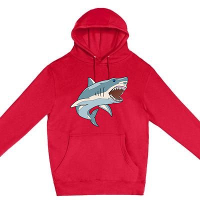 Vintage Great White Shark Premium Pullover Hoodie