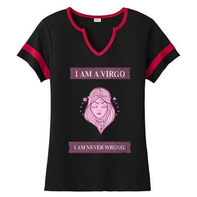 Virgo Gift With Funny Graphic Design Great Gift Ladies Halftime Notch Neck Tee