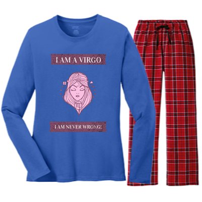 Virgo Gift With Funny Graphic Design Great Gift Women's Long Sleeve Flannel Pajama Set 