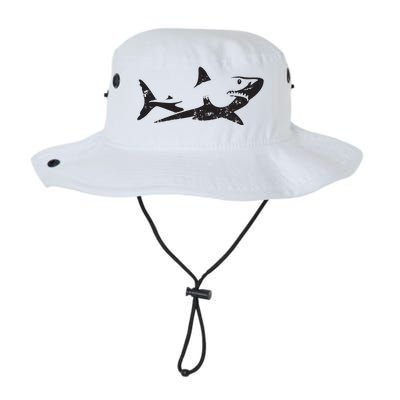 Vintage Great White Shark Silhouette Ocean Predator Legacy Cool Fit Booney Bucket Hat