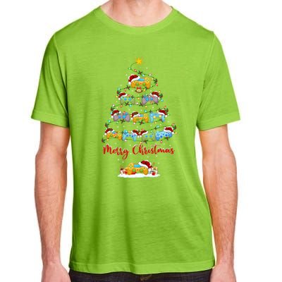 Video Game Xmas Lighting Santa Video Game Christmas Tree Gift Adult ChromaSoft Performance T-Shirt