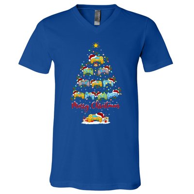 Video Game Xmas Lighting Santa Video Game Christmas Tree Gift V-Neck T-Shirt