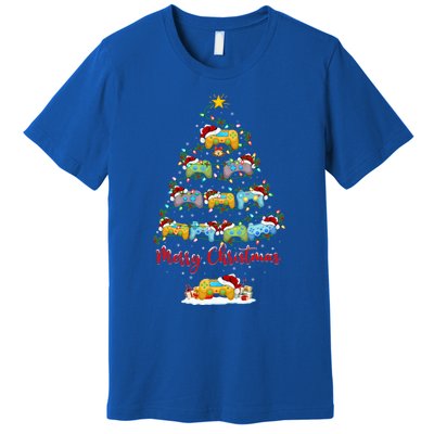 Video Game Xmas Lighting Santa Video Game Christmas Tree Gift Premium T-Shirt