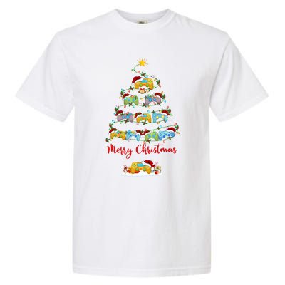 Video Game Xmas Lighting Santa Video Game Christmas Tree Gift Garment-Dyed Heavyweight T-Shirt