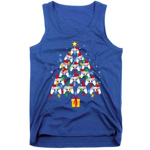 Video Gamer Xmas Gaming Controller Christmas Tree Gift Tank Top