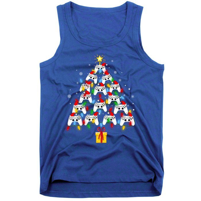 Video Gamer Xmas Gaming Controller Christmas Tree Gift Tank Top