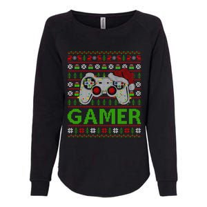 Video Gamer Xmas Lighting Ugly Santa Video Gamer Christmas Gift Womens California Wash Sweatshirt