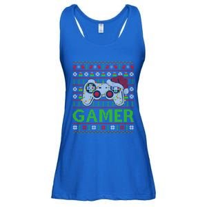 Video Gamer Xmas Lighting Ugly Santa Video Gamer Christmas Gift Ladies Essential Flowy Tank