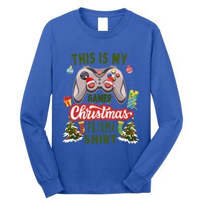 Video Gamer Xmas Grandson Gamer This Is My Christmas Pajama Gift Long Sleeve Shirt