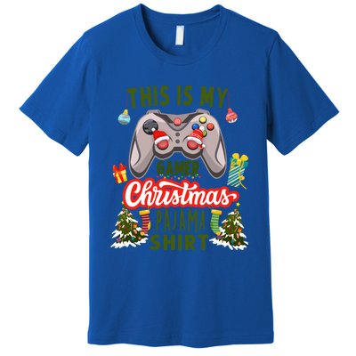 Video Gamer Xmas Grandson Gamer This Is My Christmas Pajama Gift Premium T-Shirt