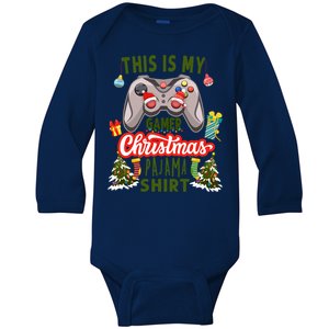 Video Gamer Xmas Grandson Gamer This Is My Christmas Pajama Gift Baby Long Sleeve Bodysuit