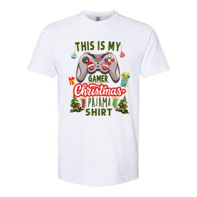 Video Gamer Xmas Grandson Gamer This Is My Christmas Pajama Gift Softstyle CVC T-Shirt