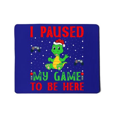 Video Gamer Xmas Dinosaur Playing Video Game Christmas Gift Mousepad