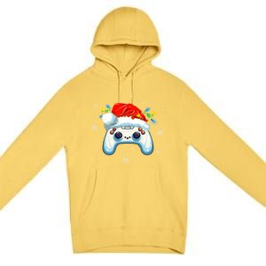 Video Gamer Xmas Lights Video Game Controller Christmas Great Gift Premium Pullover Hoodie