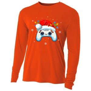 Video Gamer Xmas Lights Video Game Controller Christmas Great Gift Cooling Performance Long Sleeve Crew