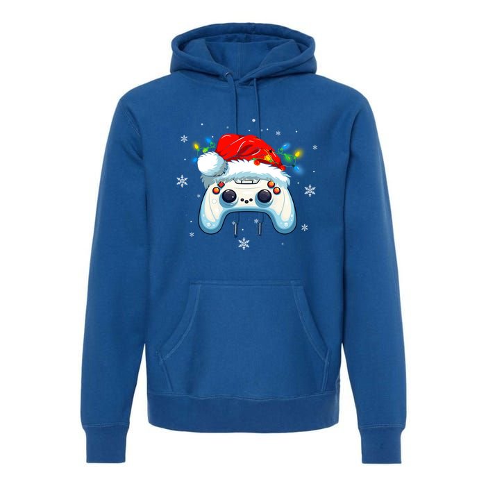 Video Gamer Xmas Lights Video Game Controller Christmas Great Gift Premium Hoodie