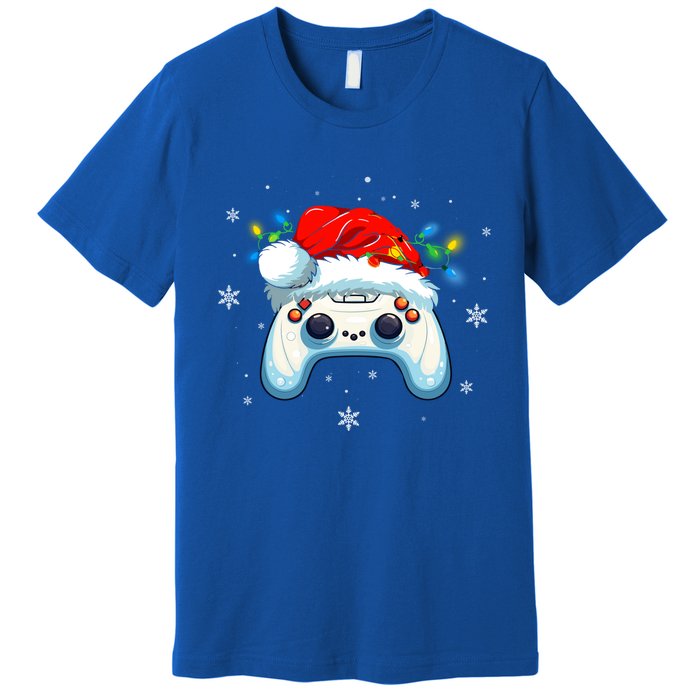 Video Gamer Xmas Lights Video Game Controller Christmas Great Gift Premium T-Shirt