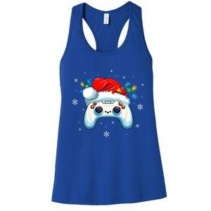 Video Gamer Xmas Lights Video Game Controller Christmas Great Gift Women's Racerback Tank