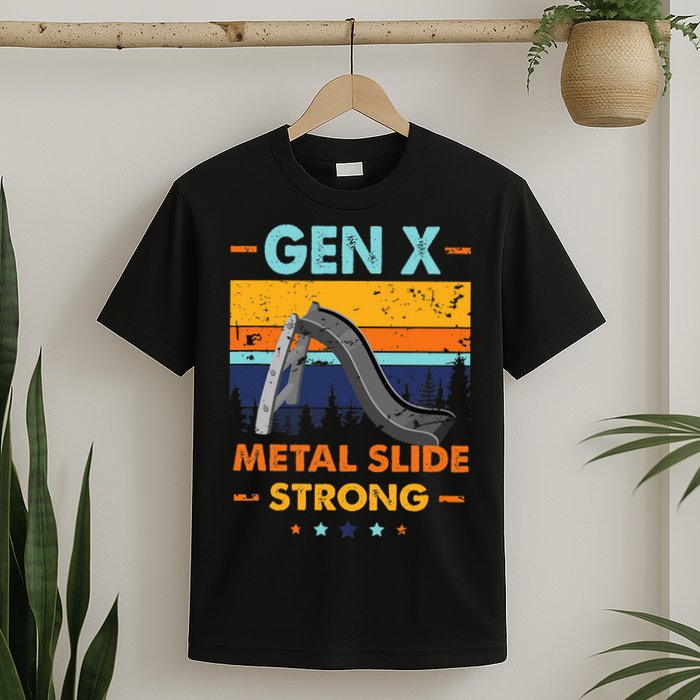 Vintage Gen X Generation Sarcasm Gen X Metalslide A Strong T-Shirt