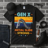 Vintage Gen X Generation Sarcasm Gen X Metalslide A Strong Tall T-Shirt